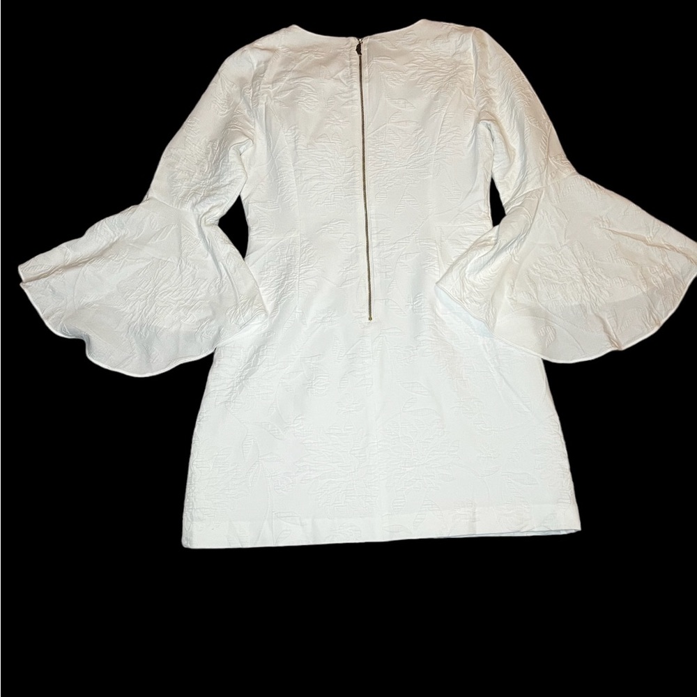 Lilly Pulitzer White Textured Bell Sleeve Mini - Picture 3 of 9